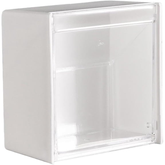 Clear Qtip Holder Storage Canister, for Bathroom and Home