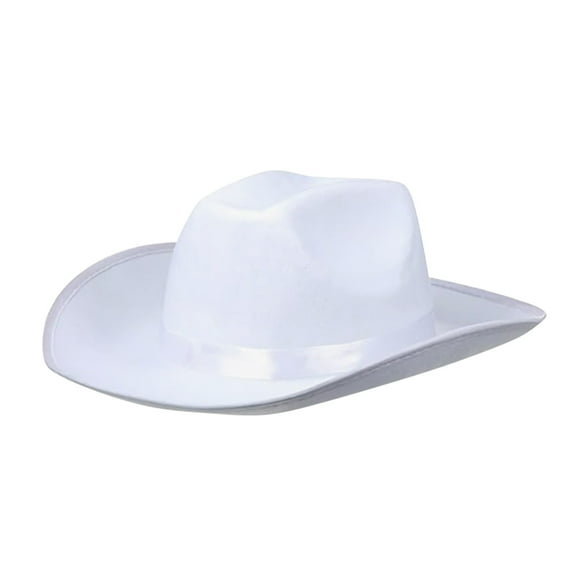 Alitao Cowboy Hat Western Hat Cowboy Hat Wide Brim Hats Hats For Fancy Dress Dress Up Party Wide Brim Hats Flat Cap White One Size