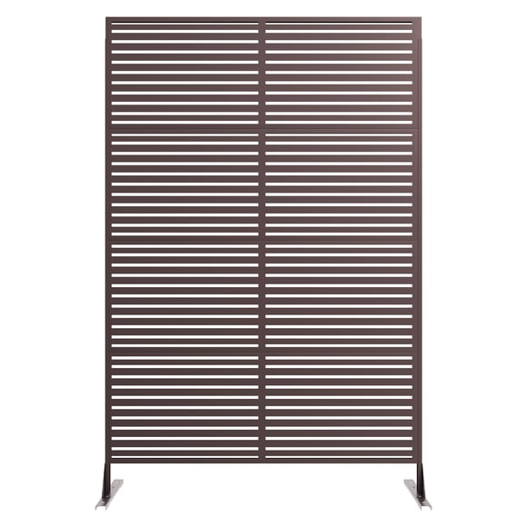 Towallmark Panel Decorativo Metálico Jardín 72'' Marrón - Valla Privacidad Exterior Interior Resistente Intemperie Óxido