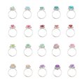 thumbnail image 1 of 20Pcs Simulation Diamond Ring Girls Finger Rings Playthings (Random Color), 1 of 9