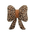 thumbnail image 2 of Title Leopard Print Bow Car Headrest Decoration Plush Soft Car Seat Accessory, Breathable Material For Comfortable Car Interior Use, Cross-Border New Stylish Leopard Pattern Car, 2 of 6