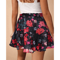 thumbnail image 7 of Women'S Ruffled Skirt Red Flowers on Black Background XXL, 7 of 7