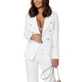 thumbnail image 3 of Women'S Two Piece Suits - Business Blazer Pants Suit Set, Professional Work Outfit for Office White XXXL, 3 of 9
