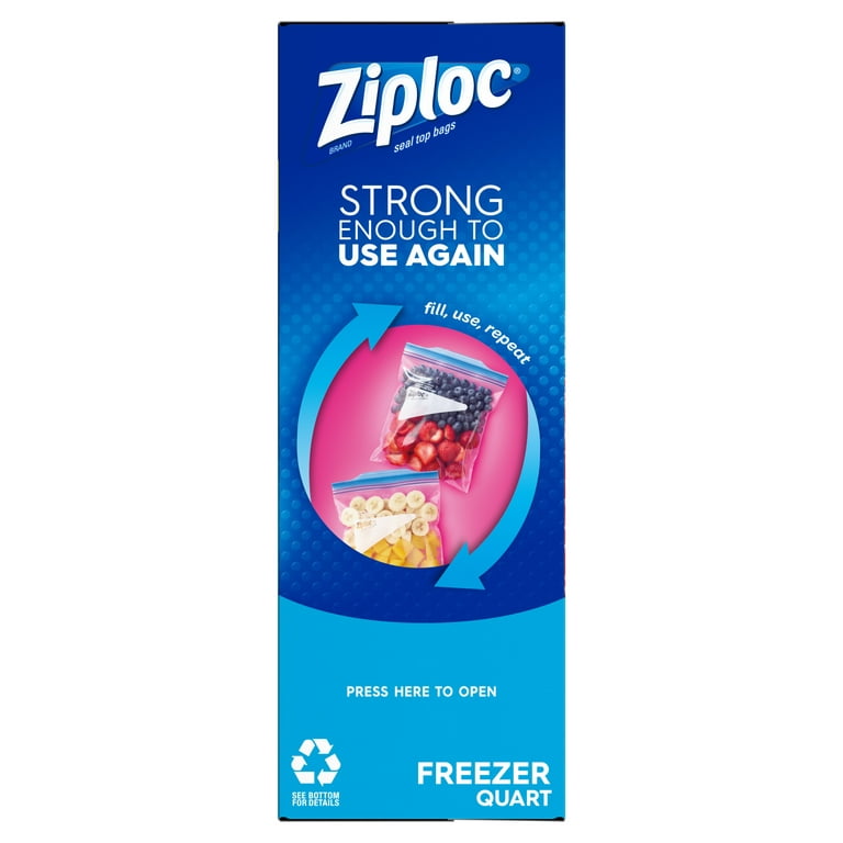 Ziploc Freezer Bags - 1 qt - 19 ct : Health & Household