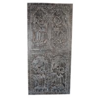 Mogul Vintage Kamasutra Love Postures Hand Carved Panel Wall hanging Barn Door Bedroom Décor