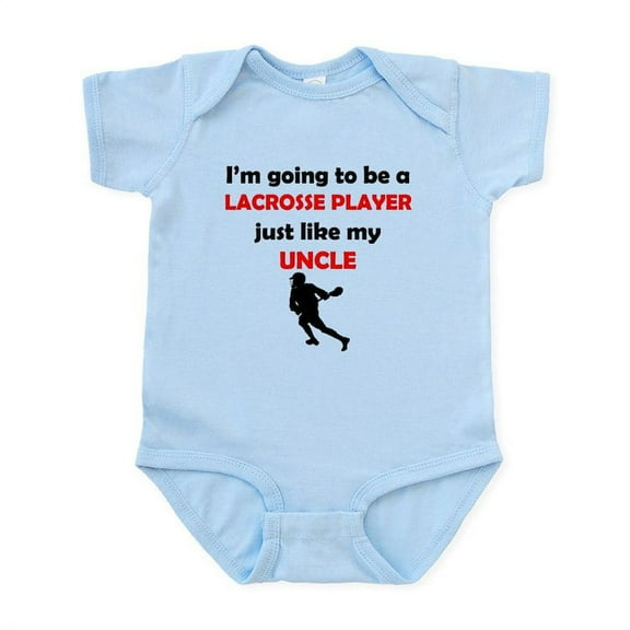 CafePress - Lacrosse Player Like My Uncle Body Suit - Baby Light Bodysuit, Size Newborn - 24 Months