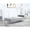Gray, variant on Single Sofa Bed in Gray Melange Velvet / Ideal for Small Spaces