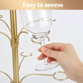 thumbnail image 4 of Wanchiy 3-Tier Gold Rotating Metal Cocktail Glass Tree Stand with Baby Onesie Topper, 12 Holders Drink Display for Gender Reveal and Baby Shower Party Use, 4 of 15