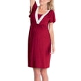 thumbnail image 3 of Gvmfive Women Maternity Ruffles Short Sleeve Nursing Breastfeeding Midi Dress, 3 of 5