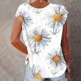 thumbnail image 4 of Mode Femmes Mode T-shirt à Manches Courtes Col Rond Imprimé Blouse Hauts Amples Vêtements - jusqu'à 50% de Réduction, 4 of 6
