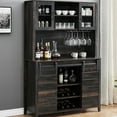 thumbnail image 5 of Farmhouse Wine Cabinet with Wine Rack Grey, 5 of 5