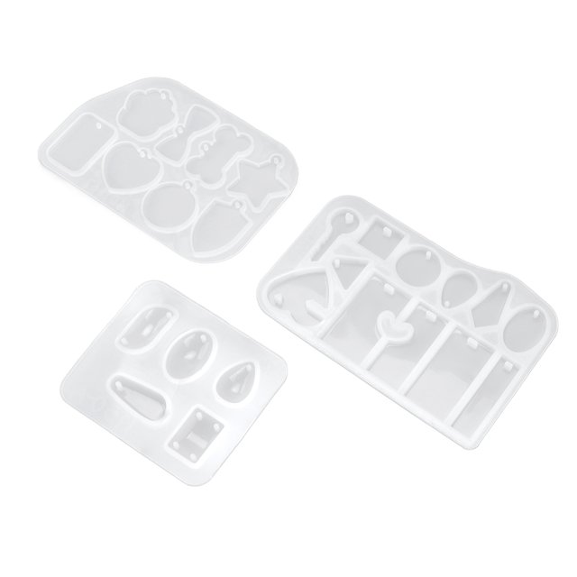 Moldes de resina epoxi Bling Bling 3 piezas para fundición de joyas