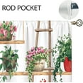 thumbnail image 5 of Boho Plant Floral Kitchen Curtains, Flower Plant Small Window Treatment, Green Leaf Cafe Short Window Curtains for Bathroom Dining Laundry Room, Farmhouse Nature Botanical Drapes 27.5x39 inch, 5 of 6