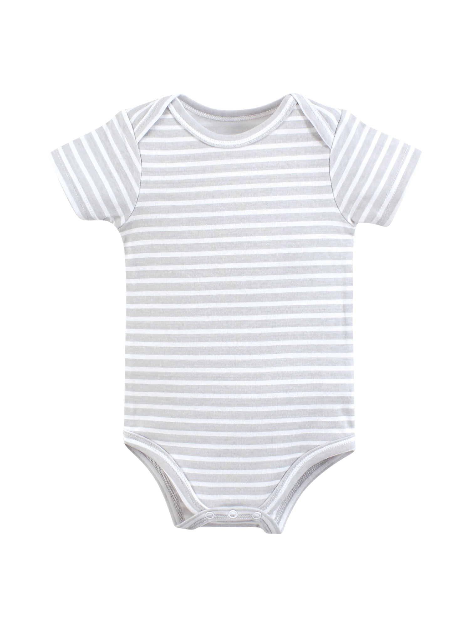 Hudson Baby Short Sleeve Bodysuits, 5-Pack, Newborn- 24 Months