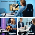 thumbnail image 2 of CAHAYA Bras de Perche de Microphone - Bras de Micro Réglable avec Poteau d'Extension de 3,5 Pouces, Compatible avec Shure SM7B, BlueYeti, FIFINE, Hyp, 2 of 8