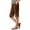 M214 Brown, variant on Tfken Women Pants For Summer Elastic Waist Solid Color Slit Loose Knee Length Pants With Pockets Casual Daily Wear Female Leisure Clothes Black