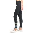 thumbnail image 2 of Calvin Klein Performance Women's Triple Logo High Rise Leggings, Black, XS, 2 of 5