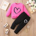 thumbnail image 2 of Kaprioy Baby Girl Fall Winter Clothes Toddler Outfits Girls Girls Valentines Long Sleeve Heart Print Sweatshirt Jogger Pants Baby Girl Clothes, 2 of 8