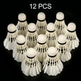 thumbnail image 2 of Tcwhniev 12 PCS Feather Badminton Shuttlecocks with Great Stability and Durability,Shuttlecock Indoor Outdoor Sports Hight Speed Training Badminton Birdie Balls, 2 of 2