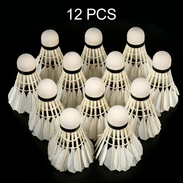 Tcwhniev 12 PCS Feather Badminton Shuttlecocks with Great Stability and  Durability,Shuttlecock Indoor Outdoor Sports Hight Speed Training Badminton