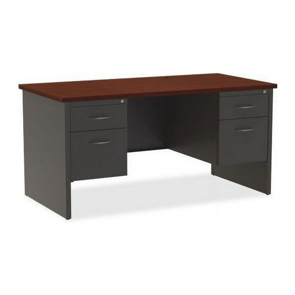 Double Pedestal Desk 30"x60" CH/MH