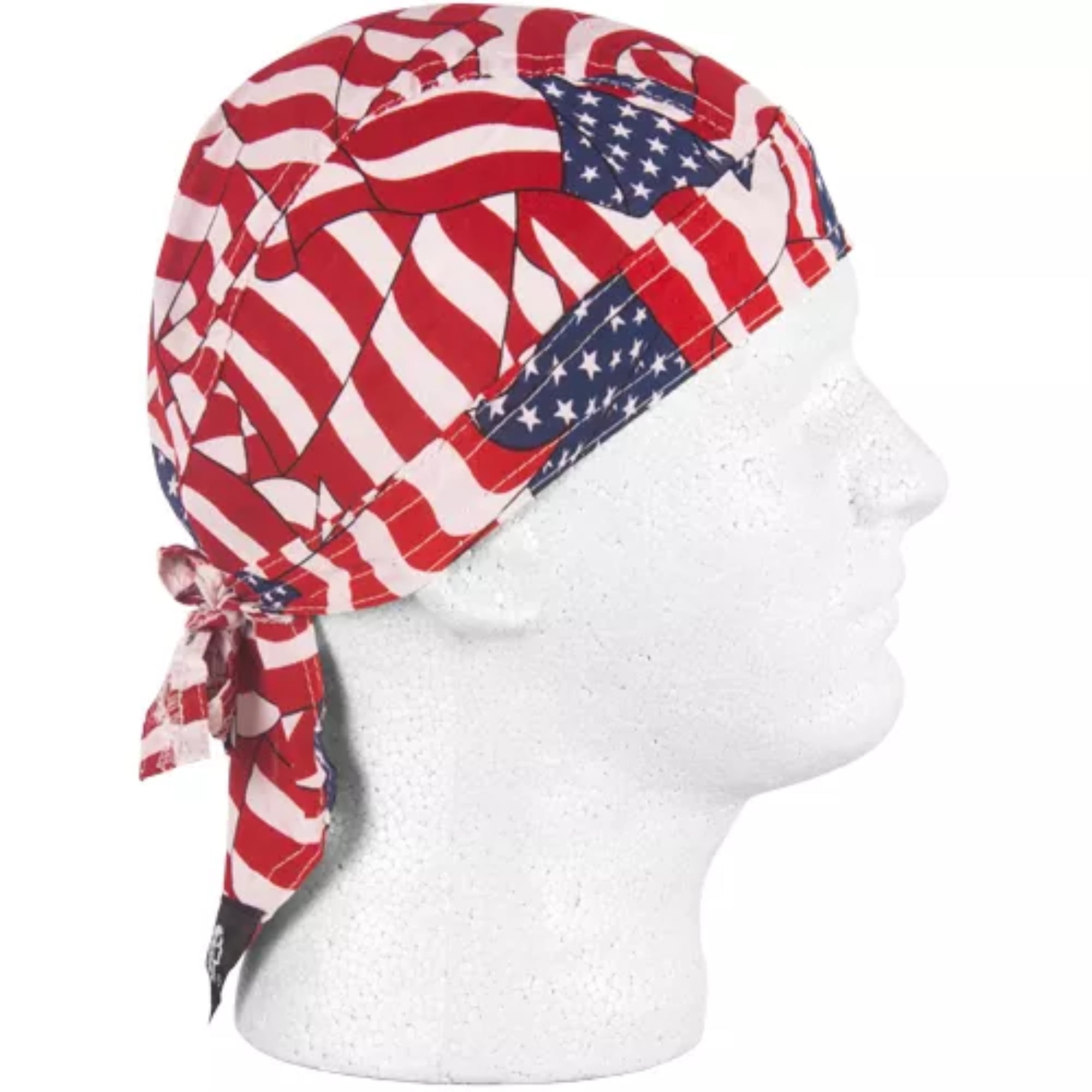Zanheadgear Z265 Flydanna Bandanna, 100 Cotton, Wavy American Flag