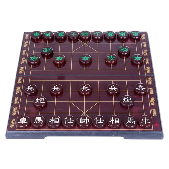 segolike Chinese Chess Set with Folding Board Intellectual Development Traditional Xiangqi Large Size Xiangqi for Games Gift Friend Kids Two Players