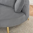 thumbnail image 6 of 43" W Large Accent Chairs with Storage Ottoman, Modern Upholstered Living Room Armchair with 3 Pillows, Comfy Lounge Barrel Chair for Bedroom/Living Room, Corduroy (Gray), 6 of 7