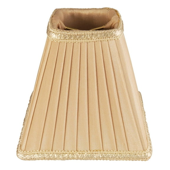 Royal Designs, Inc. Sharp Square Pleated Chandelier Basic Shade CS-831CR, Cream, 2.5 x 5 x 5