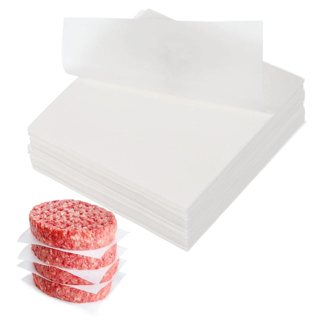 Uxcell 500 Pcs Hojas de papel pergamino sin blanquear para hornear, cuadrados de 3.5 pulgadas, papel de pulpa antiadherente para hornear, asar o almacenamiento de carne, blanco