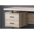 thumbnail image 3 of Atlin Designs 3 Drawer Writing Desk in Taupe and Black, 3 of 5