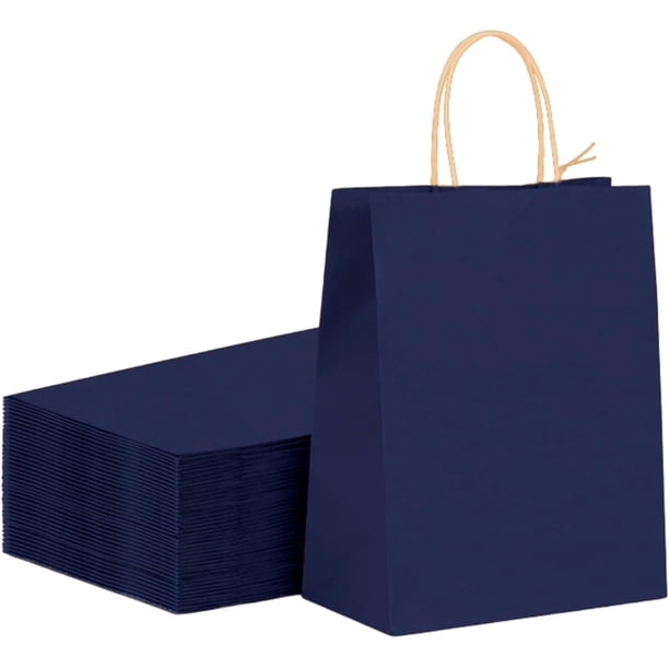 Kit de 50 Bolsas de Papel Kraft Bluelander, Azul