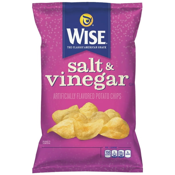 Wise Salt & Vinegar Potato Chips, 3.25 Oz. - Walmart.com - Walmart.com