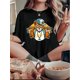 thumbnail image 1 of Camisetas para mujer Verano manga corta Tops para DeportesFunny Tiger Print Casual Sports T-shirt, Short Sleeve Crew Neck Spring & Summer Top, Women's Clothing, Baseball, Fashion Trend, Holiday Comf, 1 of 6