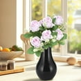 thumbnail image 4 of LanSuare Artificial Roses Flowers Silk Bouquet for Home Office Parties Table Centerpieces Bridal Wedding Decoration, 4 of 7