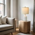 thumbnail image 4 of 18" Farmhouse White Ceramic Table Lamp Set of 2 for Living Room Small Beside Lamp Bedroom Nightstand Lamp End Small Table Lamps, 4 of 7