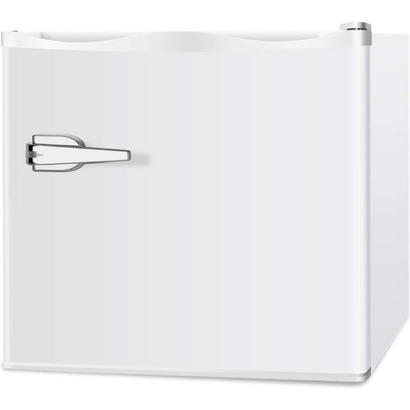 Congelador LHRIVER Mini de 35 L/1.2 pies cúbicos en posición vertical con asa, color blanco
