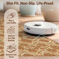 thumbnail image 6 of Design&I 3'x5' Ultra Soft Throw Mat, Warm Cream Boho Floral Medallion Terracotta Rust Tile with Diamond Accents Fluffy Washable Easy Care Indoor rug for Bedside Hallway, 6 of 7