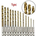 thumbnail image 7 of GLFSIL 1pc HSS High Speed Steel Titanium Coated Drill Bit 1/4 Hex Shank 1.5mm-6.5mm, 7 of 7