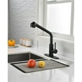 thumbnail image 2 of Kitchen Faucets with Pull Down Sprayer, Stainless Steel Sink Faucet with Deck Plate and Detachable Escutcheon, Matte Black, 2 of 7