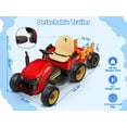 thumbnail image 7 of East doll 24 Volt Ride on Toys Car for Kids, Ride-on Tractor with Trailer, Electric Car for Kids, Power EVA Four Wheeler with Remote Control, 4.3Mph, Music Player, LED Light, Red, 7 of 7