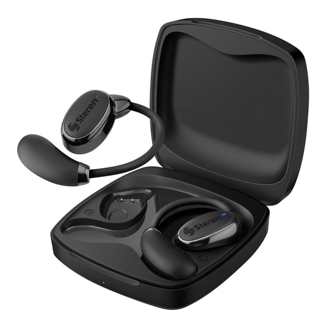 Audífonos Bluetooth touch true wireless tipo OWS color negro
