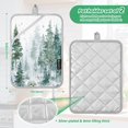 thumbnail image 3 of 2 Pack Pot Holders for Kitchen Heat Resistant Hot Pads Sets for Cooking Baking Green Snowy Forest Scene, 3 of 7
