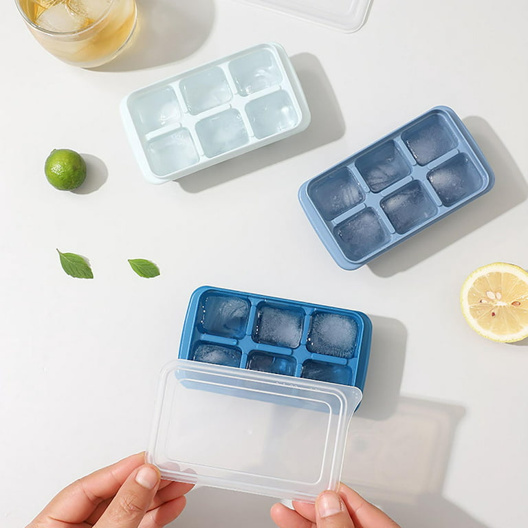 Ycolew Silicone Ice Cube Trays, Large Square Ice Cube Molds with Lids,Food  Grade, Flexible & Easy Release, BPA Free Big Ice Trays, Perfect for  Cocktails, Whiskey, Juice, Baby Food 