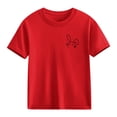 thumbnail image 7 of Piuwrlz Short Shirts Sleeve Kids Girls Graphic T-Shirts Crew Neck Pullover Red Size 11-12 Years, 7 of 7