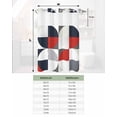 thumbnail image 6 of No Hook Shower Curtain with Snap in Liner, Mid Century Abstract Red White Blue Geometric Pattern Hotel Shower Curtains for Bathroom, Washable Shower Curtain Liner Set with Mesh Top Window, 48"x72", 6 of 6