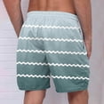 thumbnail image 2 of Jalioing Men's Beach Shorts Lightweight Elastic Waist Drawstring Striped Shorts Summer Casual Shorts with Pocket, 2 of 3