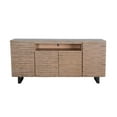 thumbnail image 2 of Desy TV Media Entertainment Console, Fluted Doors, Light Brown 72 Inch, 2 of 5