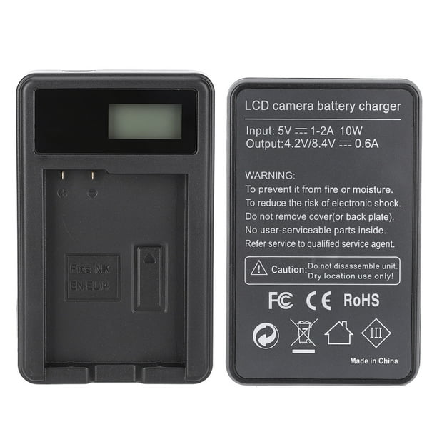 Cargador de Batería, Pantalla LCD Batería Resistente A la Abrasión Plástico de Cargador Único para D5100