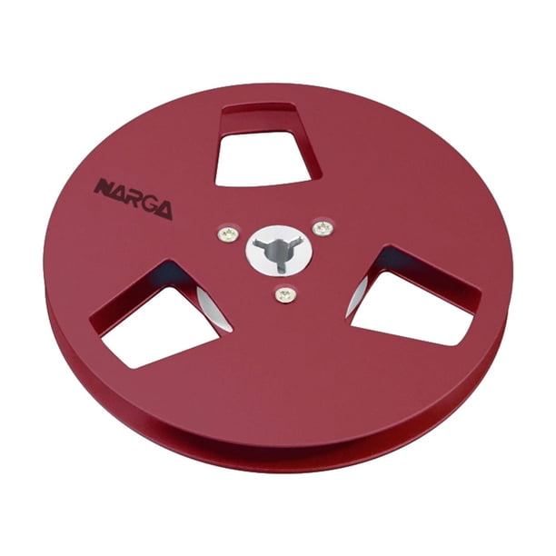 Sidaley Accesorios de desenrollador de carrete de Metal vacío fácil de instalar carrete vacío de cinta de aleación de aluminio de 3 Sistemas de cine en casa Rojo